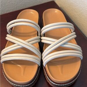 Madewell Cream and Tan Strappy Sandals